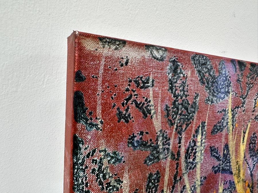 Gerrit Greve (1948-2024, Cardiff by the Sea, CA) Original Acrylic Painting On Canvas of Tree Untitled Signed Verso 36” X 72” Estimate $2,600 - $3,200 [Photo 6]