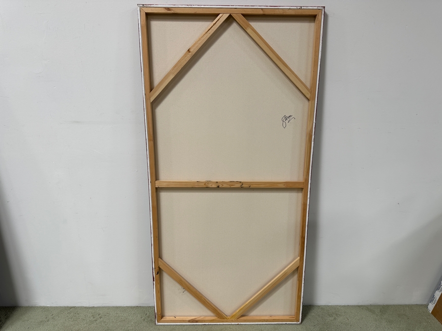 Gerrit Greve (1948-2024, Cardiff by the Sea, CA) Original Acrylic Painting On Canvas of Tree Untitled Signed Verso 36” X 72” Estimate $2,600 - $3,200 [Photo 7]