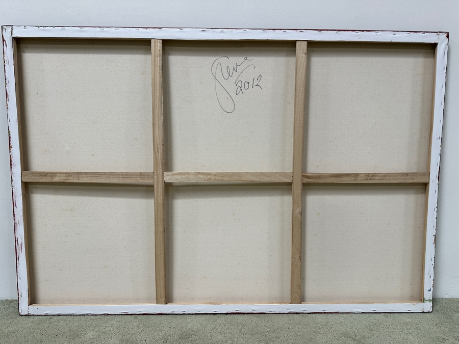 Gerrit Greve (1948-2024, Cardiff by the Sea, CA) Original Acrylic Painting On Canvas Untitled Signed Verso Dated 2012 60” X 40” Estimate $2,400 - $3,000 [Photo 4]