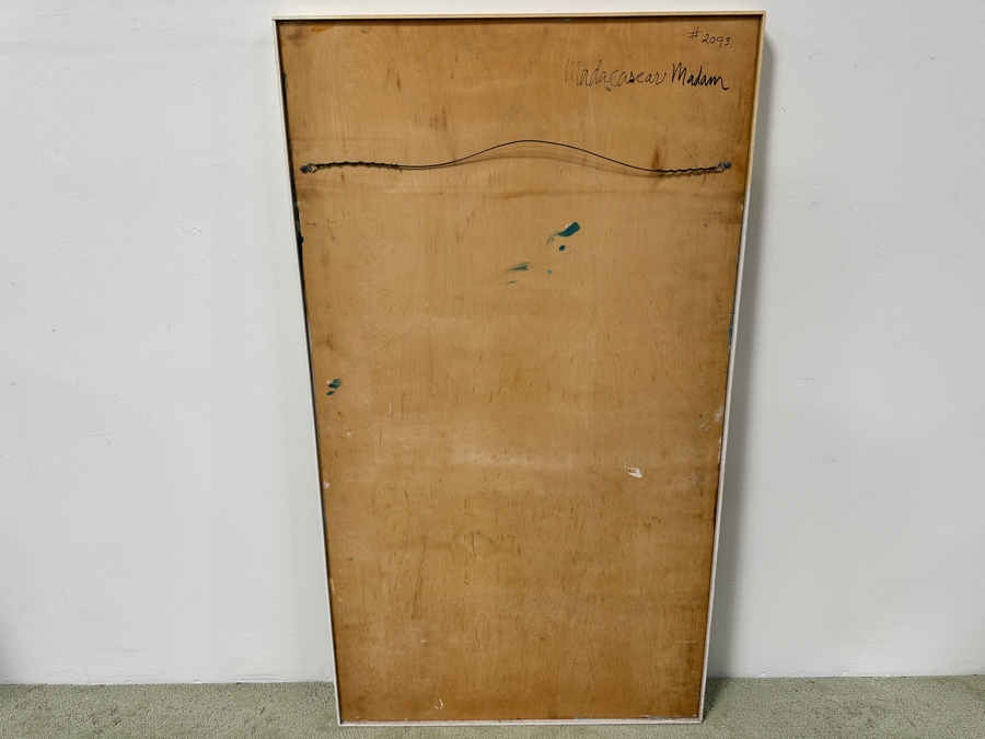 Gerrit Greve (1948-2024, Cardiff by the Sea, CA) Original Acrylic Painting On Board Titled “Madacascar Madam” Signed Bottom Right 28” X 50” Estimate $1,400 - $1,750 [Photo 8]