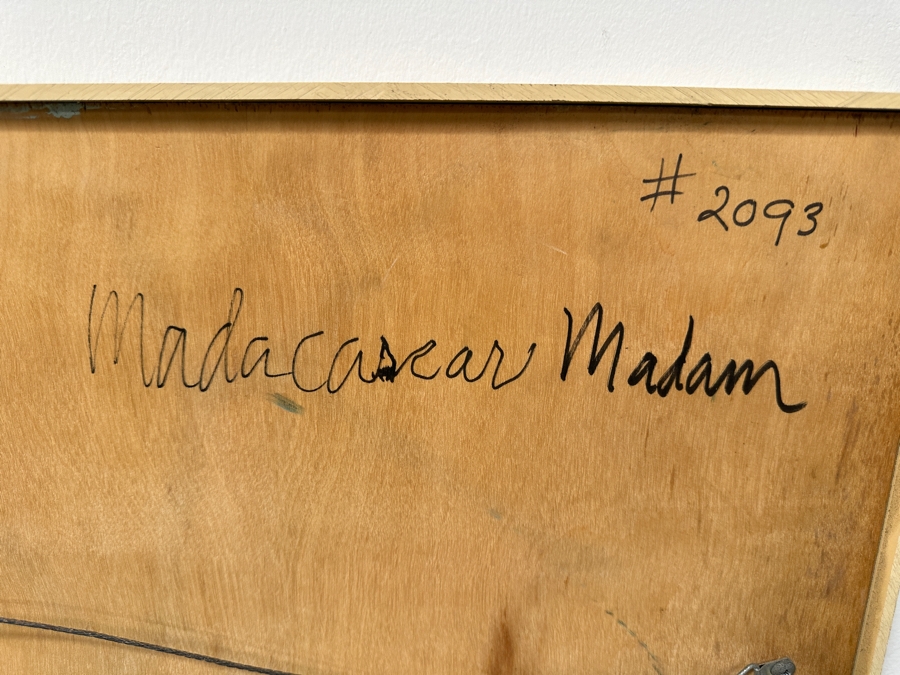 Gerrit Greve (1948-2024, Cardiff by the Sea, CA) Original Acrylic Painting On Board Titled “Madacascar Madam” Signed Bottom Right 28” X 50” Estimate $1,400 - $1,750 [Photo 9]