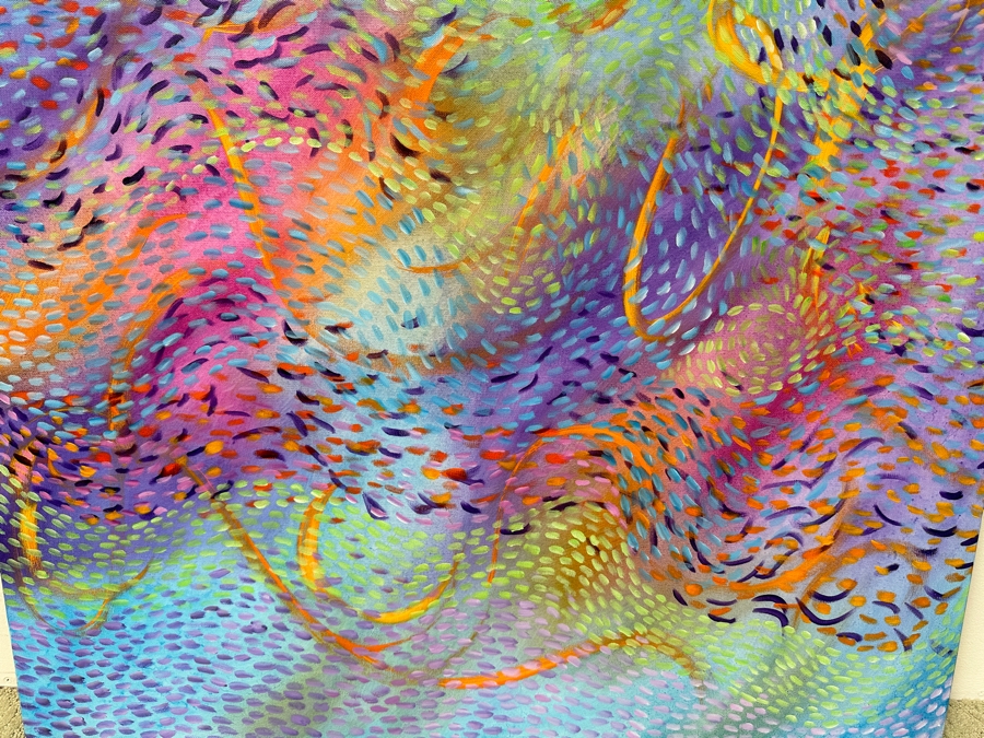 Gerrit Greve (1948-2024, Cardiff by the Sea, CA) Original Acrylic Painting On Canvas Untitled Signed Verso Dated 2020 36” x 36” Estimate $1,300 - $1,600 [Photo 3]