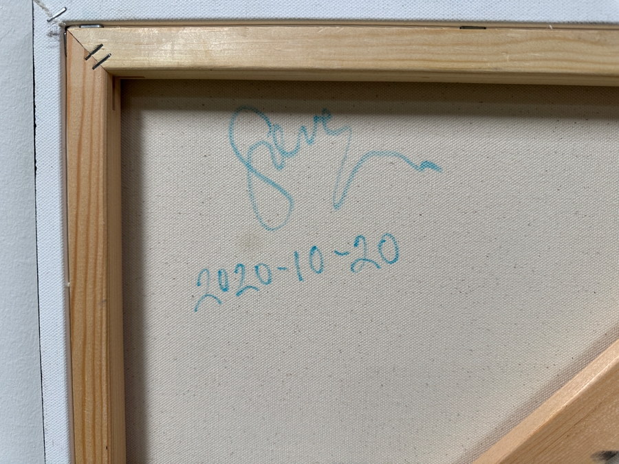 Gerrit Greve (1948-2024, Cardiff by the Sea, CA) Original Acrylic Painting On Canvas Untitled Signed Verso Dated 2020 36” x 36” Estimate $1,300 - $1,600 [Photo 5]