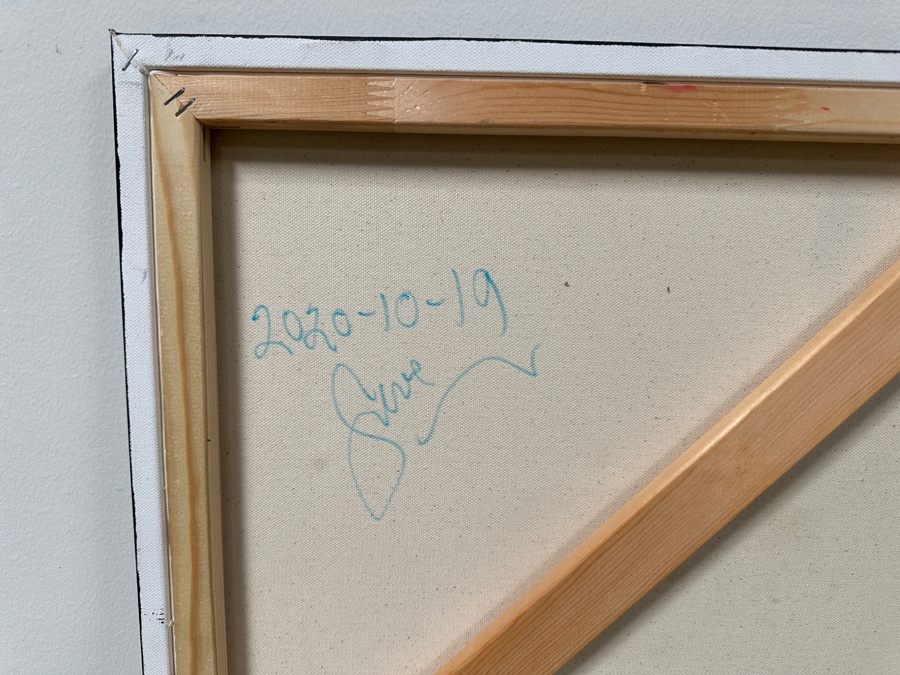 Gerrit Greve (1948-2024, Cardiff by the Sea, CA) Original Acrylic Painting On Canvas Untitled Signed Verso Dated 2020 36” x 36” Estimate $1,300 - $1,600 [Photo 6]