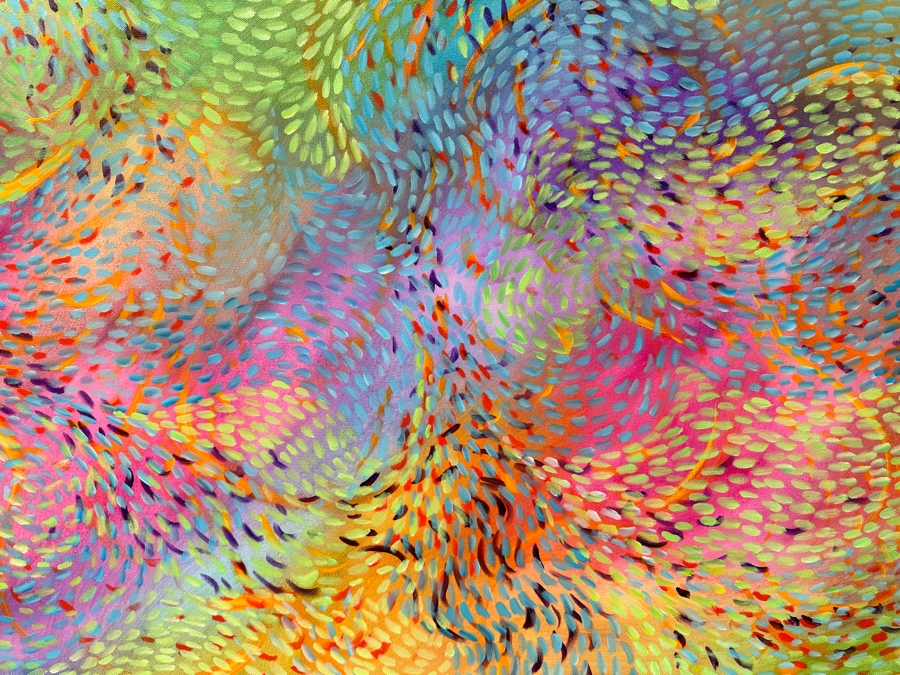 Gerrit Greve (1948-2024, Cardiff by the Sea, CA) Original Acrylic Painting On Canvas Untitled Signed Verso Dated 2020 36” x 36” Estimate $1,300 - $1,600 [Photo 2]