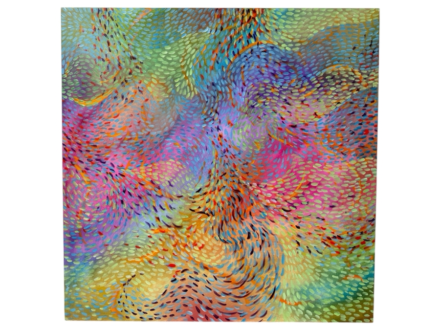 Gerrit Greve (1948-2024, Cardiff by the Sea, CA) Original Acrylic Painting On Canvas Untitled Signed Verso Dated 2020 36” x 36” Estimate $1,300 - $1,600