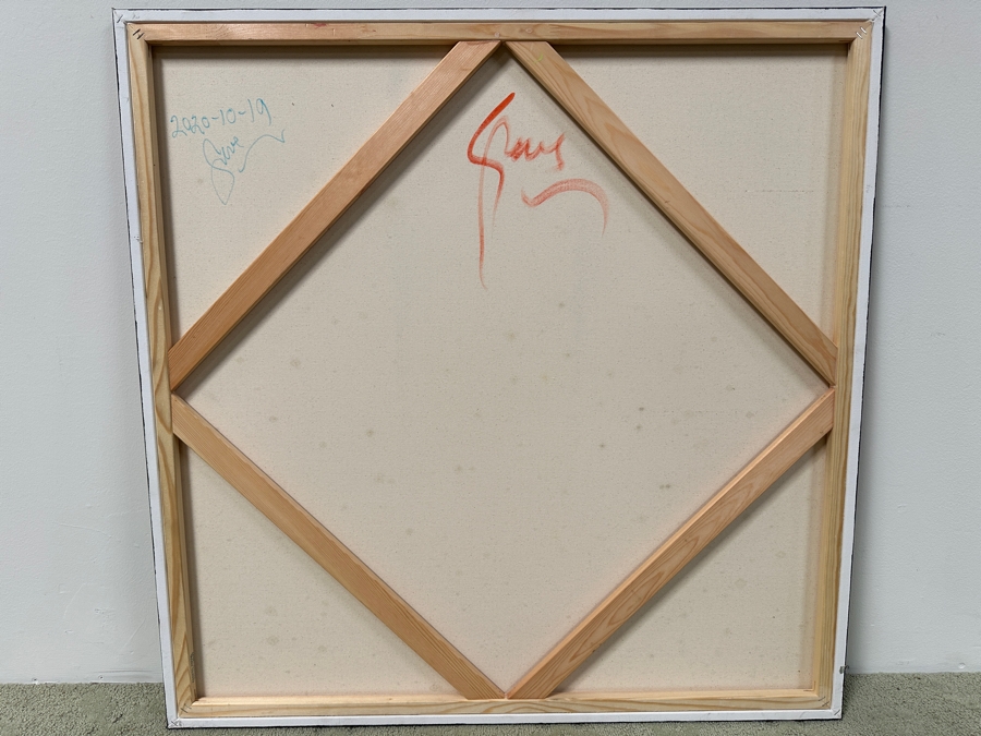 Gerrit Greve (1948-2024, Cardiff by the Sea, CA) Original Acrylic Painting On Canvas Untitled Signed Verso Dated 2020 36” x 36” Estimate $1,300 - $1,600 [Photo 4]