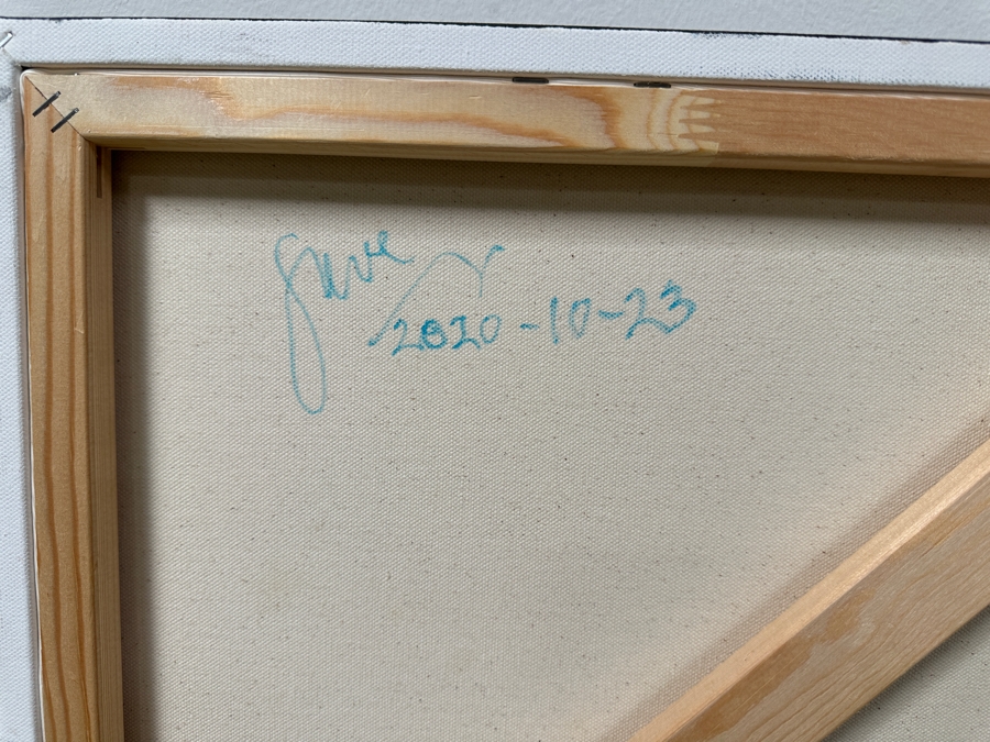 Gerrit Greve (1948-2024, Cardiff by the Sea, CA) Original Acrylic Painting On Canvas Untitled Signed Verso Dated 2020 36” x 36” Estimate $1,300 - $1,600 [Photo 6]