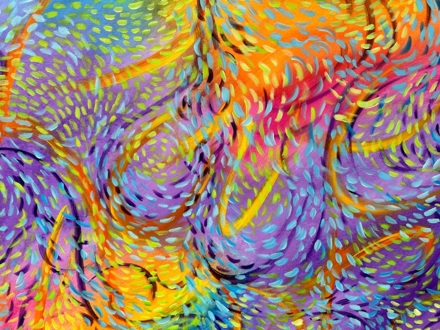 Gerrit Greve (1948-2024, Cardiff by the Sea, CA) Original Acrylic Painting On Canvas Untitled Signed Verso Dated 2020 36” x 36” Estimate $1,300 - $1,600 [Photo 2]