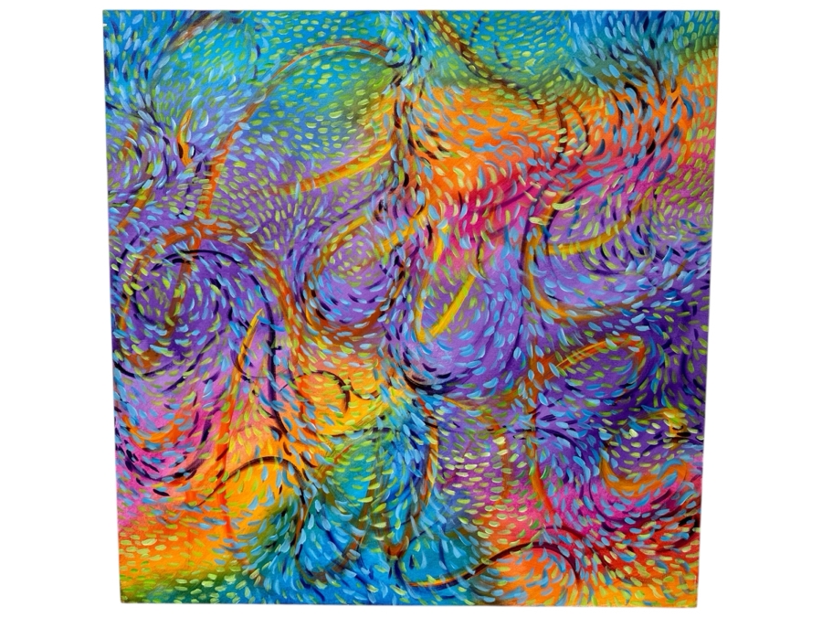 Gerrit Greve (1948-2024, Cardiff by the Sea, CA) Original Acrylic Painting On Canvas Untitled Signed Verso Dated 2020 36” x 36” Estimate $1,300 - $1,600