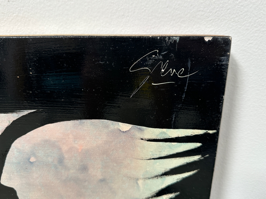 Gerrit Greve (1948-2024, Cardiff by the Sea, CA) Original Acrylic Painting On Board Titled “Christmas Calligraphy” Signed Upper Right 50” X 30” Estimate $1,500 - $1,900 [Photo 2]