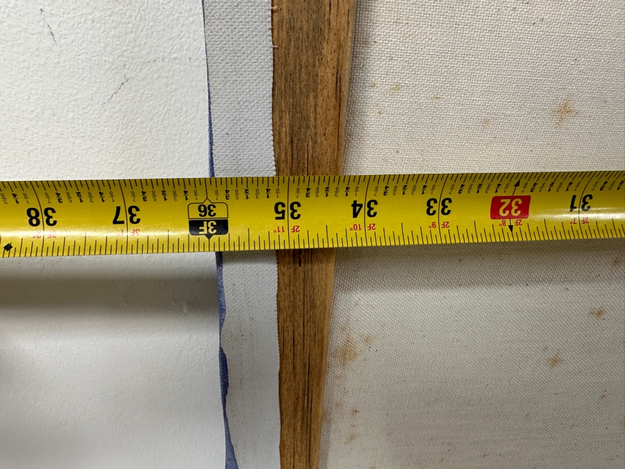 Gerrit Greve (1948-2024, Cardiff by the Sea, CA) Original Acrylic Drip Painting On Canvas Titled “The Course of the Corset - 5 #3” Signed Bottom Right 36” X 48” Estimate $1,700 - $2,200 [Photo 9]