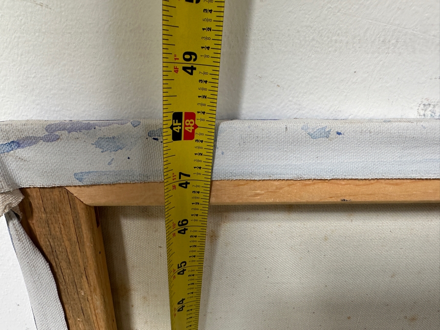 Gerrit Greve (1948-2024, Cardiff by the Sea, CA) Original Acrylic Drip Painting On Canvas Titled “The Course of the Corset - 5 #3” Signed Bottom Right 36” X 48” Estimate $1,700 - $2,200 [Photo 10]