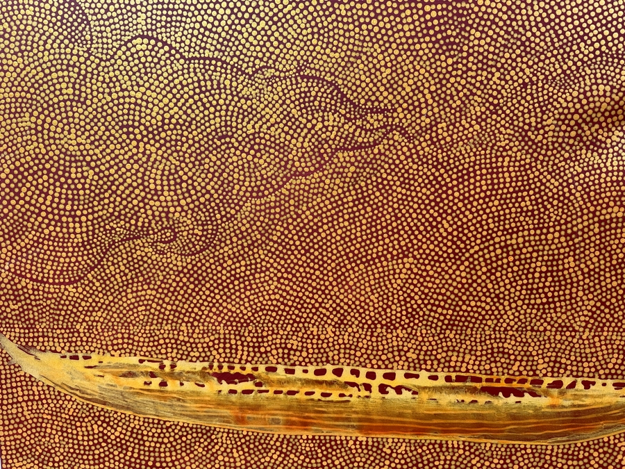 Gerrit Greve (1948-2024, Cardiff by the Sea, CA) Original Acrylic Painting On Canvas Titled “Voyage!!” Signed Verso Dated 2008 48” X 36” Estimate $1,700 - $2,200 [Photo 2]