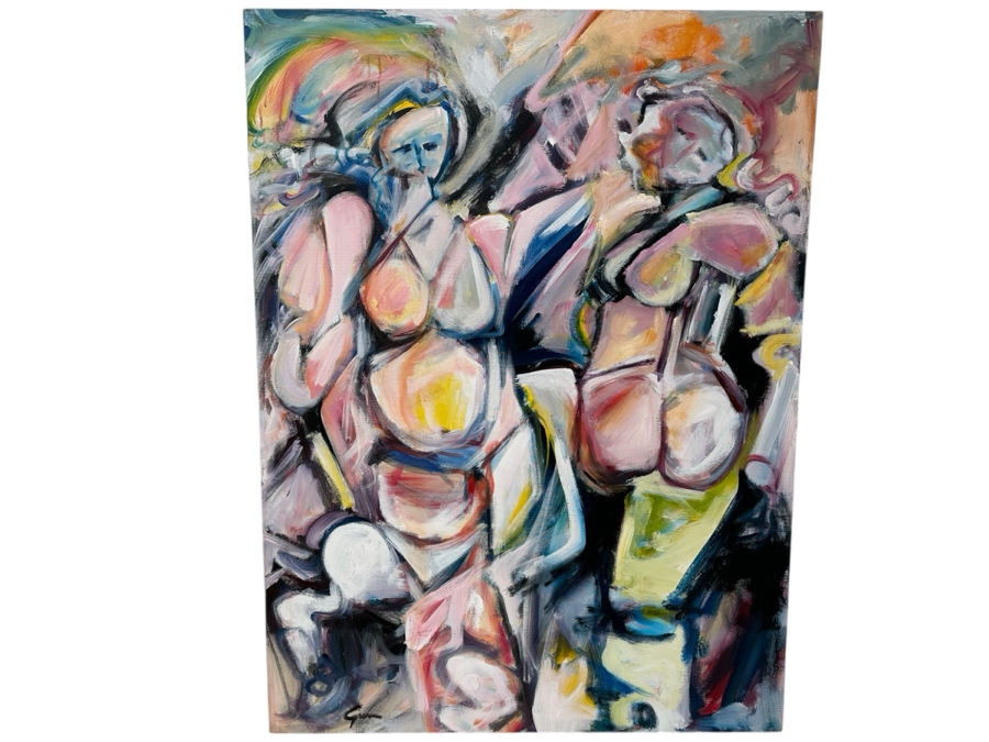 Gerrit Greve (1948-2024, Cardiff by the Sea, CA) Original Acrylic Painting On Canvas Untitled Unsigned 36” X 48” Estimate $1,700 - $2,200