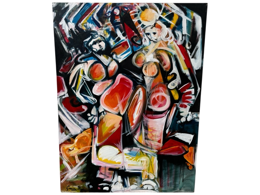 Gerrit Greve (1948-2024, Cardiff by the Sea, CA) Original Acrylic Painting On Canvas Untitled Unsigned 36” X 48” Estimate $1,700 - $2,200