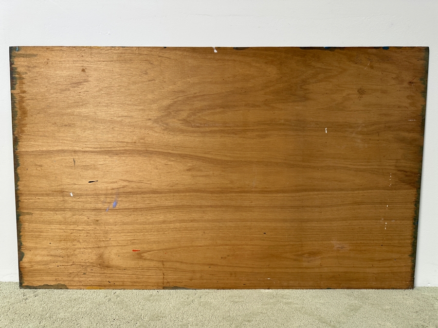 Gerrit Greve (1948-2024, Cardiff by the Sea, CA) Original Acrylic Painting On Board Titled “The Mermaids” Unsigned 60” X 36” Estimate $2,200 - $2,700 [Photo 8]