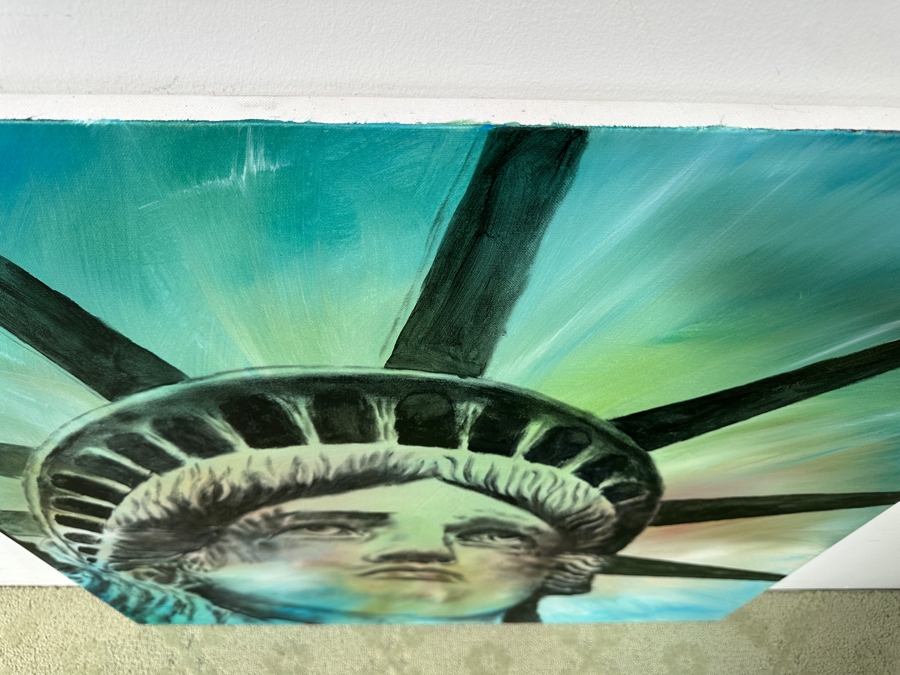 Gerrit Greve (1948-2024, Cardiff by the Sea, CA) Original Acrylic Painting On Canvas Untitled Statue of Liberty Unsigned 36” x 36” Estimate $1,300 - $1,600 [Photo 4]