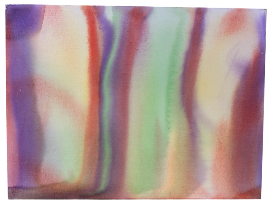 Gerrit Greve (1948-2024, Cardiff by the Sea, CA) Original Acrylic Painting On Canvas Titled “Flowers” Signed Verso Dated 2019 40” X 30” Estimate $1,200 - $1,500