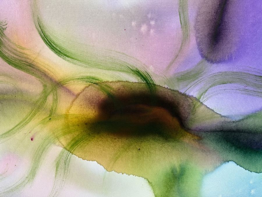 Gerrit Greve (1948-2024, Cardiff by the Sea, CA) Original Acrylic Painting On Canvas Titled “Flowers” Signed Verso Dated 2020 40” X 30” Estimate $1,200 - $1,500 [Photo 2]