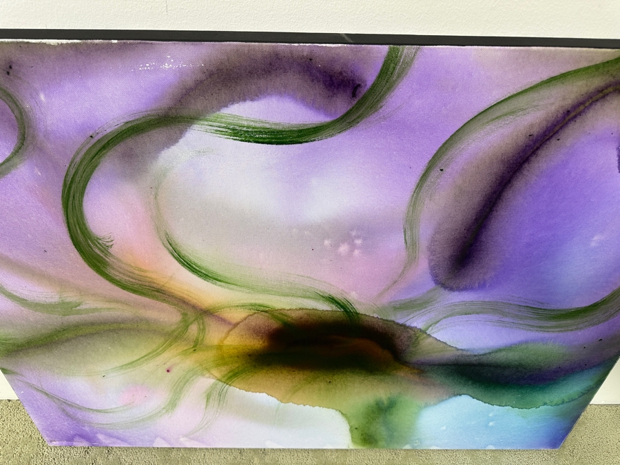 Gerrit Greve (1948-2024, Cardiff by the Sea, CA) Original Acrylic Painting On Canvas Titled “Flowers” Signed Verso Dated 2020 40” X 30” Estimate $1,200 - $1,500 [Photo 4]