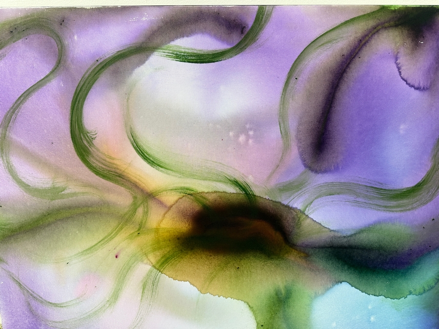 Gerrit Greve (1948-2024, Cardiff by the Sea, CA) Original Acrylic Painting On Canvas Titled “Flowers” Signed Verso Dated 2020 40” X 30” Estimate $1,200 - $1,500 [Photo 3]