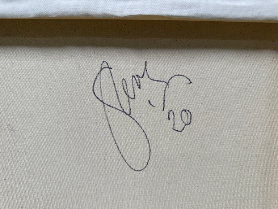 Gerrit Greve (1948-2024, Cardiff by the Sea, CA) Original Acrylic Painting On Canvas Titled “Flowers” Signed Verso Dated 2020 40” X 30” Estimate $1,200 - $1,500 [Photo 7]