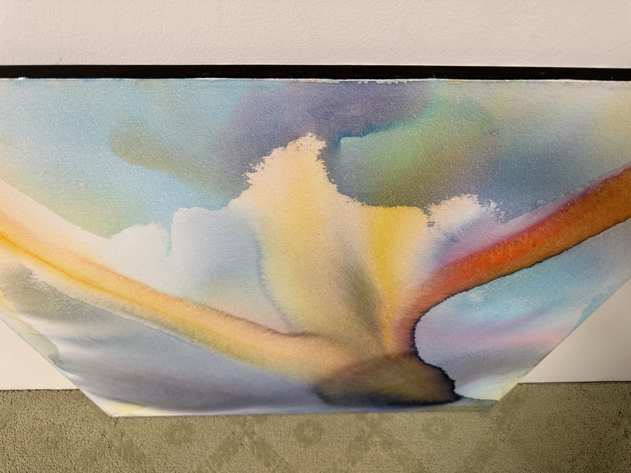 Gerrit Greve (1948-2024, Cardiff by the Sea, CA) Original Acrylic Painting On Canvas Titled “Flowers” Signed Verso Dated 2020 36” X 36” Estimate $1,300 - $1,600 [Photo 4]