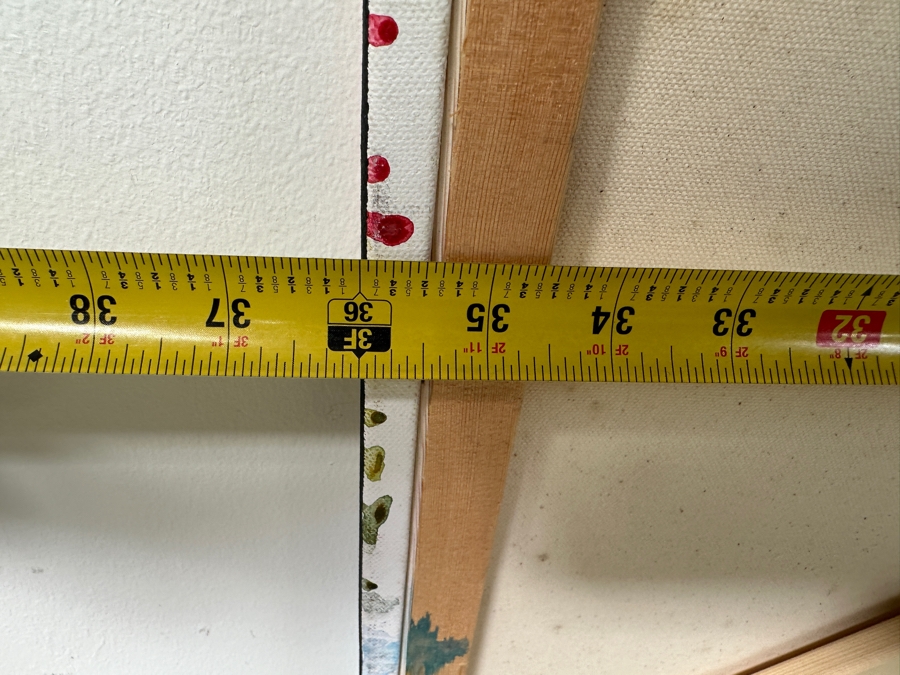 Gerrit Greve (1948-2024, Cardiff by the Sea, CA) Original Acrylic Painting On Canvas Titled “Flowers” Signed Verso Dated 2020 36” X 36” Estimate $1,300 - $1,600 [Photo 7]