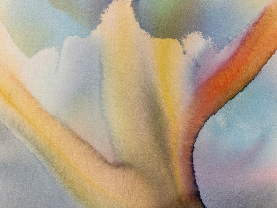 Gerrit Greve (1948-2024, Cardiff by the Sea, CA) Original Acrylic Painting On Canvas Titled “Flowers” Signed Verso Dated 2020 36” X 36” Estimate $1,300 - $1,600 [Photo 3]