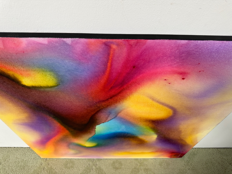 Gerrit Greve (1948-2024, Cardiff by the Sea, CA) Original Acrylic Painting On Canvas Titled “Flowers” Signed Verso Dated 2020 36” X 36” Estimate $1,300 - $1,600 [Photo 4]