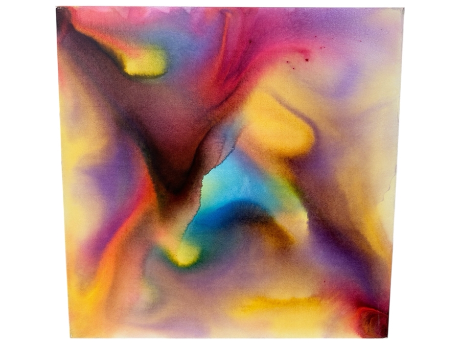 Gerrit Greve (1948-2024, Cardiff by the Sea, CA) Original Acrylic Painting On Canvas Titled “Flowers” Signed Verso Dated 2020 36” X 36” Estimate $1,300 - $1,600