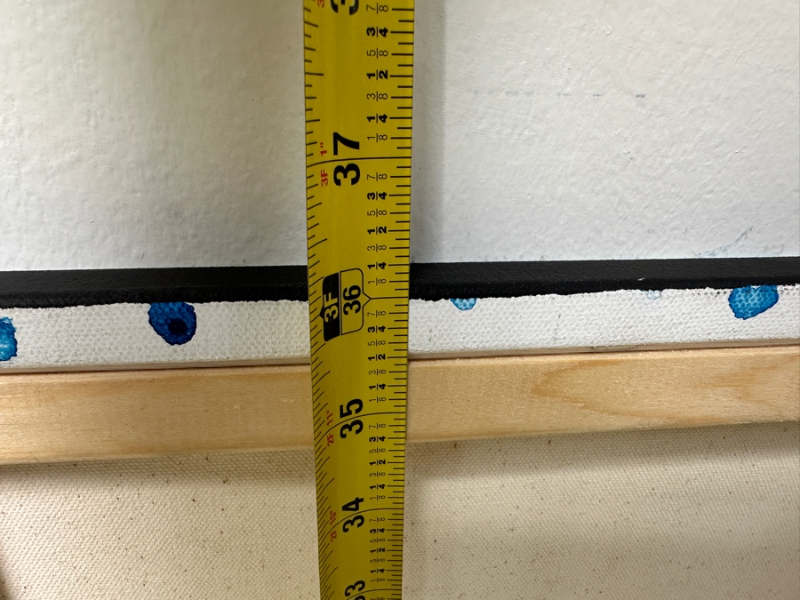 Gerrit Greve (1948-2024, Cardiff by the Sea, CA) Original Acrylic Painting On Canvas Titled “Flowers” Signed Verso Dated 2020 36” X 36” Estimate $1,300 - $1,600 [Photo 8]