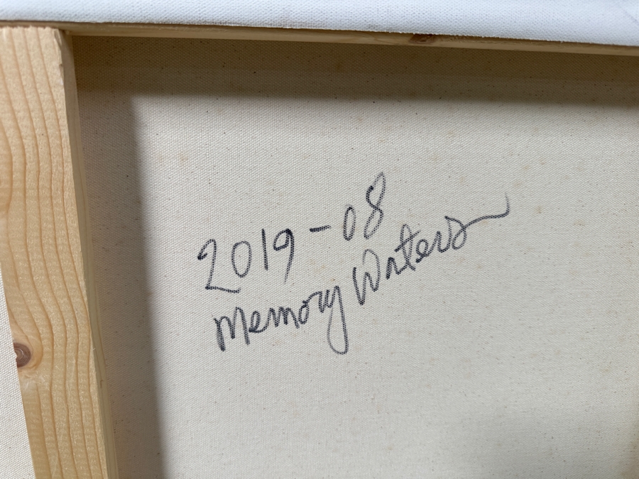 Gerrit Greve (1948-2024, Cardiff by the Sea, CA) Original Acrylic Painting On Canvas Titled “Memory Waters” Signed Verso Dated 2019 48” X 36” Estimate $1,700 - $2,200 [Photo 7]