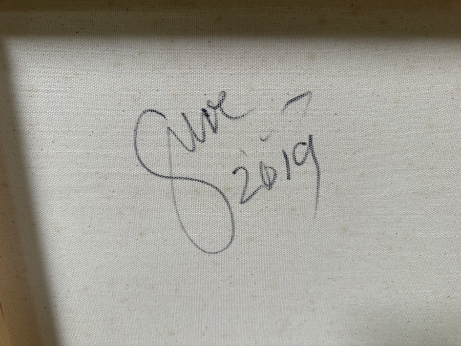 Gerrit Greve (1948-2024, Cardiff by the Sea, CA) Original Acrylic Painting On Canvas Titled “Fantasy Waters” Signed Verso Dated 2019 48” X 36” Estimate $1,700 - $2,200 [Photo 7]