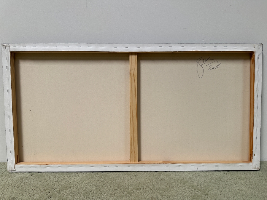 Gerrit Greve (1948-2024, Cardiff by the Sea, CA) Original Acrylic Painting On Canvas Untitled Waves Signed Verso Dated 2015 48” X 24” Estimate $1,150 - $1,400 [Photo 7]