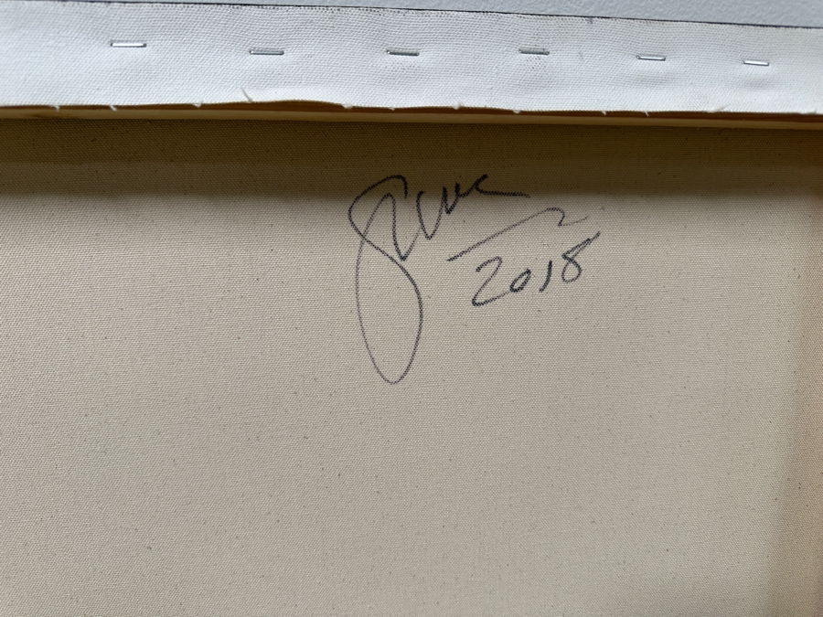 Gerrit Greve (1948-2024, Cardiff by the Sea, CA) Original Acrylic Painting On Canvas Untitled Waves Signed Verso Dated 2015 48” X 24” Estimate $1,150 - $1,400 [Photo 8]