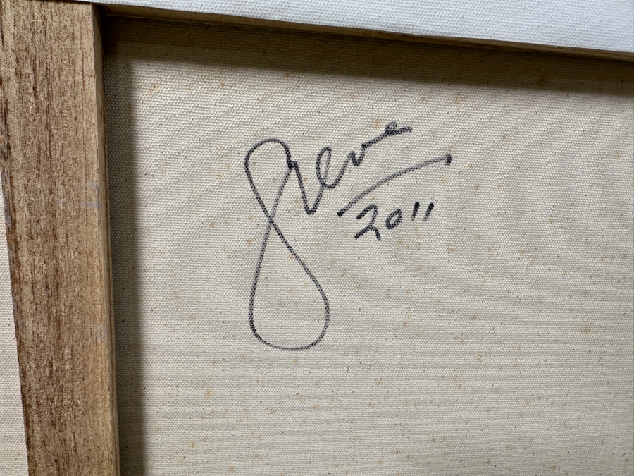 Gerrit Greve (1948-2024, Cardiff by the Sea, CA) Original Acrylic Painting On Canvas Titled “Mardi Gras Heart” Signed Verso Dated 2011 36” X 24” Estimate $900 - $1,100 [Photo 7]