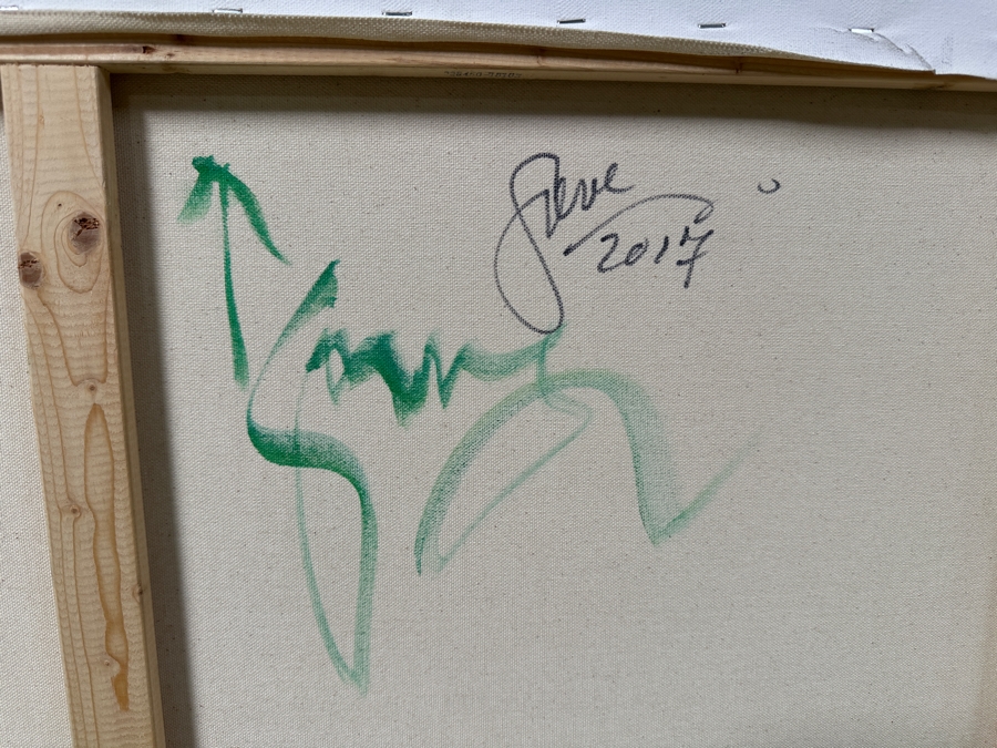 Gerrit Greve (1948-2024, Cardiff by the Sea, CA) Original Acrylic Painting On Canvas Titled “Wonderment 27” Signed Verso Dated 2017 36” X 24” Estimate $900 - $1,100 [Photo 5]