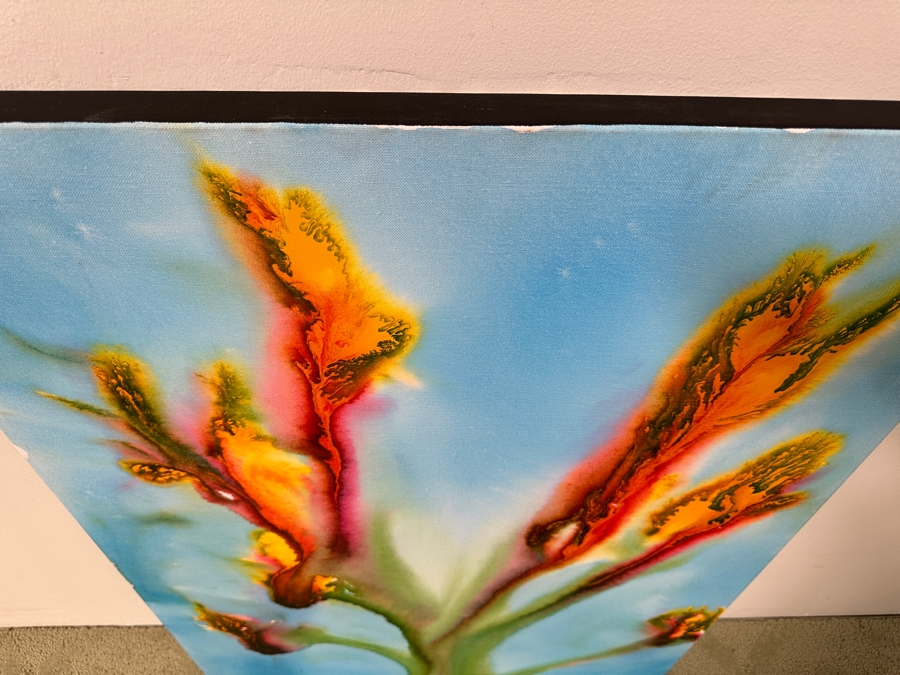 Gerrit Greve (1948-2024, Cardiff by the Sea, CA) Original Acrylic Painting On Canvas Titled “Flowers” Signed Verso Dated 2020 30” X 40” Estimate $1,200 - $1,500 [Photo 6]