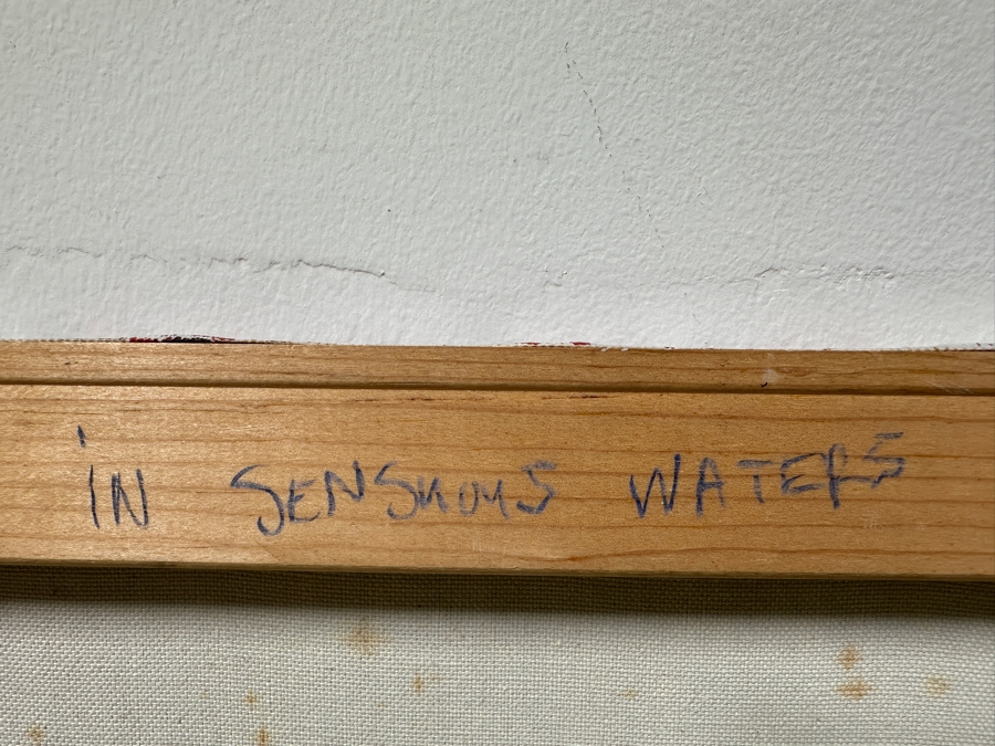 Gerrit Greve (1948-2024, Cardiff by the Sea, CA) Original Acrylic Painting On Canvas Titled “In Sensuous Waters” Signed Bottom Left 30” X 40” Estimate $1,200 - $1,500 [Photo 9]