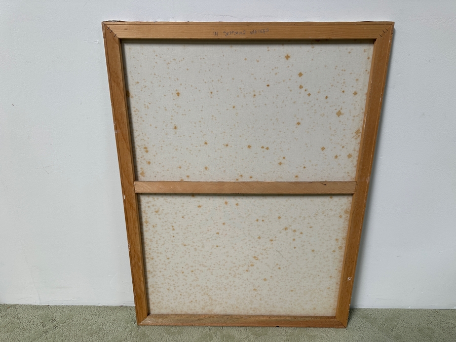 Gerrit Greve (1948-2024, Cardiff by the Sea, CA) Original Acrylic Painting On Canvas Titled “In Sensuous Waters” Signed Bottom Left 30” X 40” Estimate $1,200 - $1,500 [Photo 8]