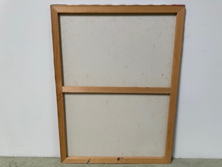 Gerrit Greve (1948-2024, Cardiff by the Sea, CA) Original Acrylic Drip Painting On Canvas Untitled Unsigned 30” X 40” Estimate $1,200 - $1,500 [Photo 6]