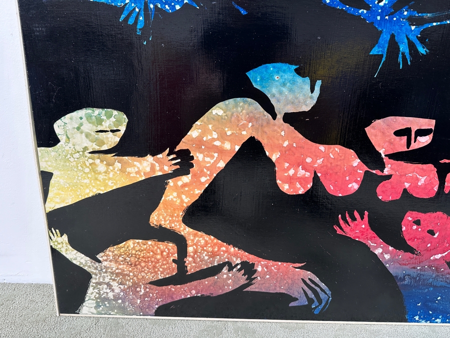 Gerrit Greve (1948-2024, Cardiff by the Sea, CA) Original Acrylic Painting On Board Titled “The Picnic” Signed Bottom Right 47.5” X 30.5” Estimate $1,400 - $1,800 [Photo 3]