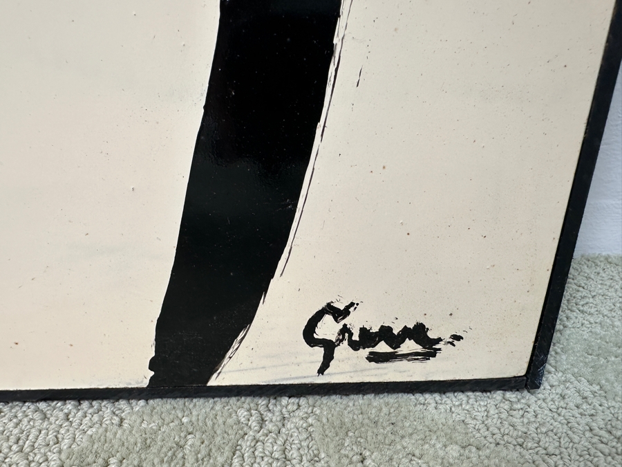 Gerrit Greve (1948-2024, Cardiff by the Sea, CA) Original Acrylic Painting On Canvas Titled “Sun Worshipper” Signed Bottom Right 28” X 44” Estimate $1,200 - $1,500 [Photo 5]