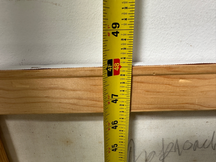 Gerrit Greve (1948-2024, Cardiff by the Sea, CA) Original Acrylic Drip Painting On Canvas Titled “Approaching Power #2 Black Horse” Signed Bottom Right and Verso 36” X 48” Estimate $1,700 - $2,200 [Photo 12]