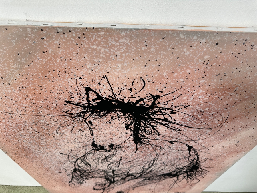 Gerrit Greve (1948-2024, Cardiff by the Sea, CA) Original Acrylic Drip Painting On Canvas Titled “Approaching Power #2 Black Horse” Signed Bottom Right and Verso 36” X 48” Estimate $1,700 - $2,200 [Photo 7]