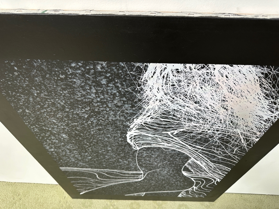 Gerrit Greve (1948-2024, Cardiff by the Sea, CA) Original Acrylic Drip Painting On Canvas Untitled Signed Bottom Right 36” X 48” Estimate $1,700 - $2,200 [Photo 5]