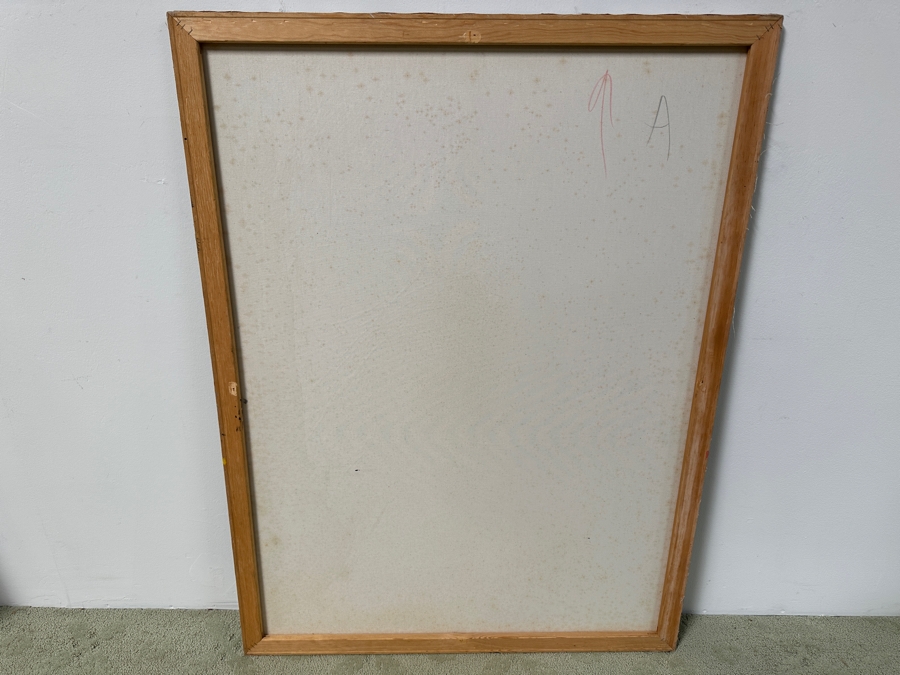 Gerrit Greve (1948-2024, Cardiff by the Sea, CA) Original Acrylic Drip Painting On Canvas Untitled Signed Bottom Right 36” X 48” Estimate $1,700 - $2,200 [Photo 6]