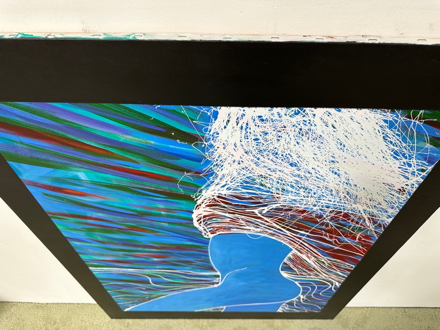 Gerrit Greve (1948-2024, Cardiff by the Sea, CA) Original Acrylic Drip Painting On Canvas Untitled Signed Bottom Right 36” X 48” Estimate $1,700 - $2,200 [Photo 6]